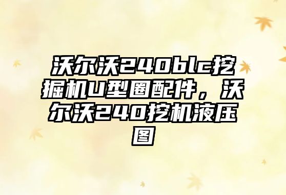 沃爾沃240blc挖掘機U型圈配件，沃爾沃240挖機液壓圖