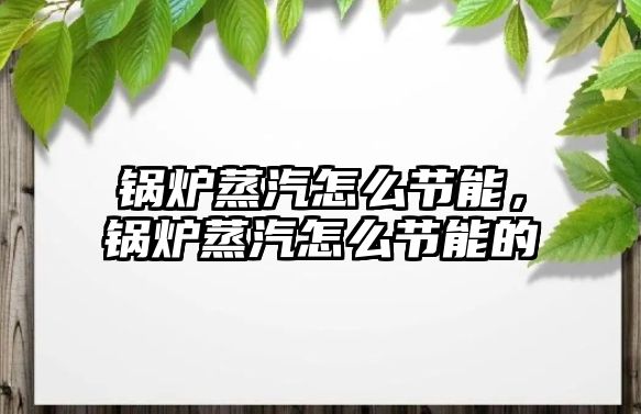 鍋爐蒸汽怎么節(jié)能，鍋爐蒸汽怎么節(jié)能的