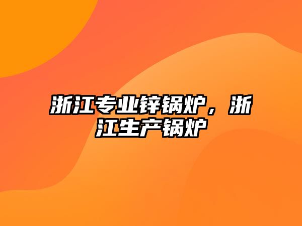 浙江專業(yè)鋅鍋爐，浙江生產(chǎn)鍋爐