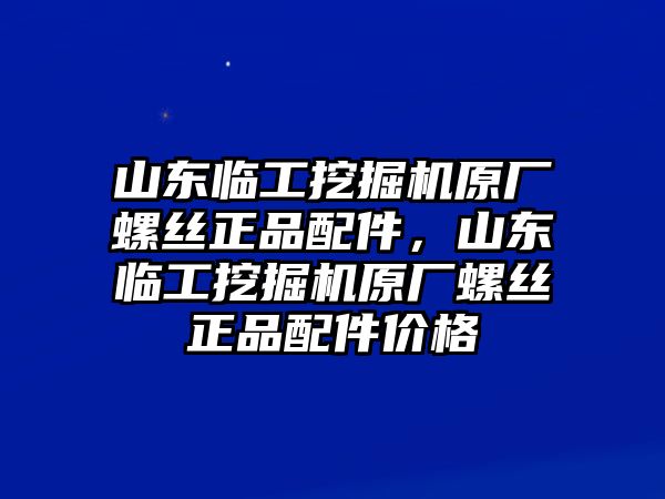 山東臨工挖掘機原廠螺絲正品配件，山東臨工挖掘機原廠螺絲正品配件價格