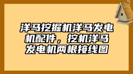 洋馬挖掘機洋馬發(fā)電機配件，挖機洋馬發(fā)電機兩根接線圖