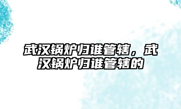 武漢鍋爐歸誰管轄，武漢鍋爐歸誰管轄的