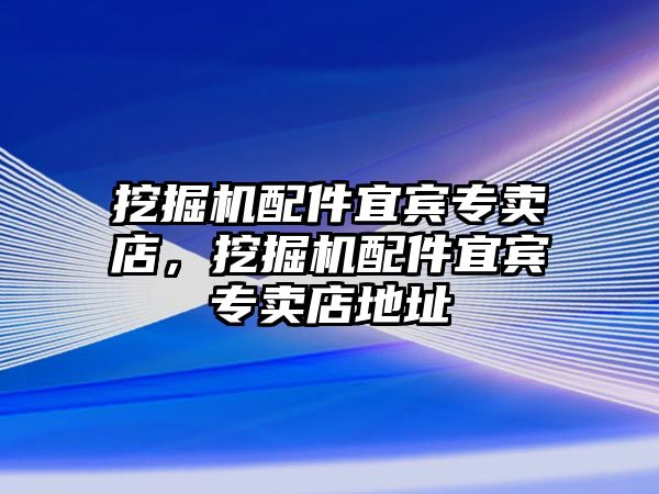 挖掘機(jī)配件宜賓專賣店，挖掘機(jī)配件宜賓專賣店地址