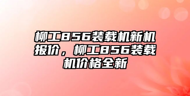 柳工856裝載機(jī)新機(jī)報價，柳工856裝載機(jī)價格全新