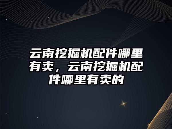 云南挖掘機配件哪里有賣，云南挖掘機配件哪里有賣的