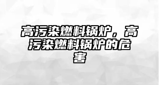 高污染燃料鍋爐，高污染燃料鍋爐的危害