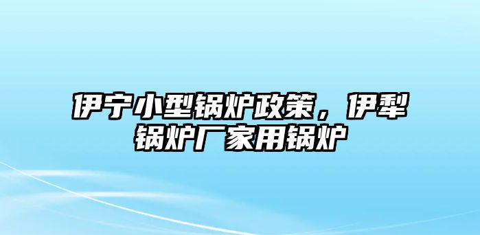 伊寧小型鍋爐政策，伊犁鍋爐廠家用鍋爐